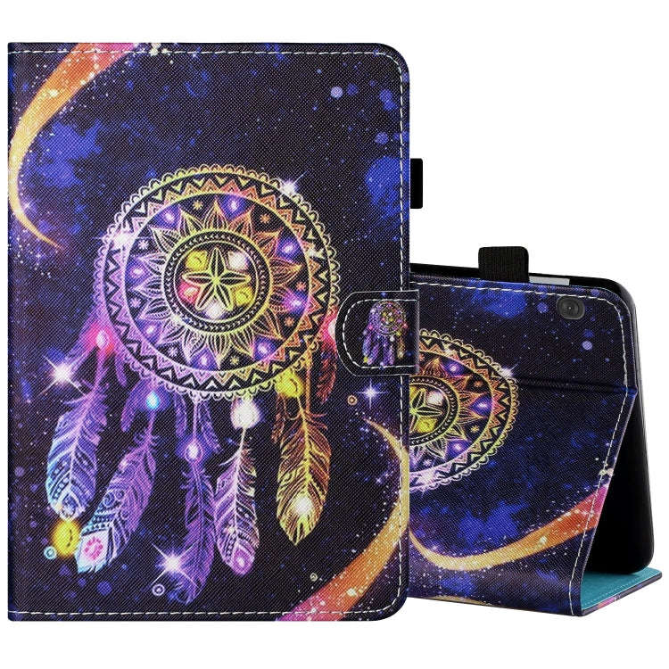 Sewing Thread Horizontal Painted Flat Leather Case with Pen Cover & Anti Skid Strip & Card Slot &...