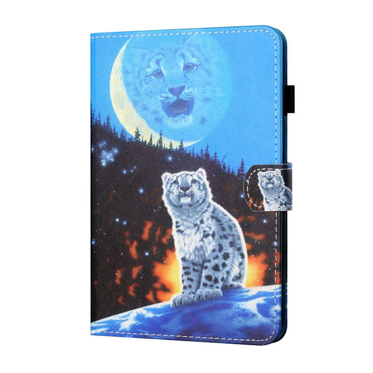 Sewing Thread Horizontal Painted Flat Leather Case with Pen Cover & Anti Skid Strip & Card Slot &...
