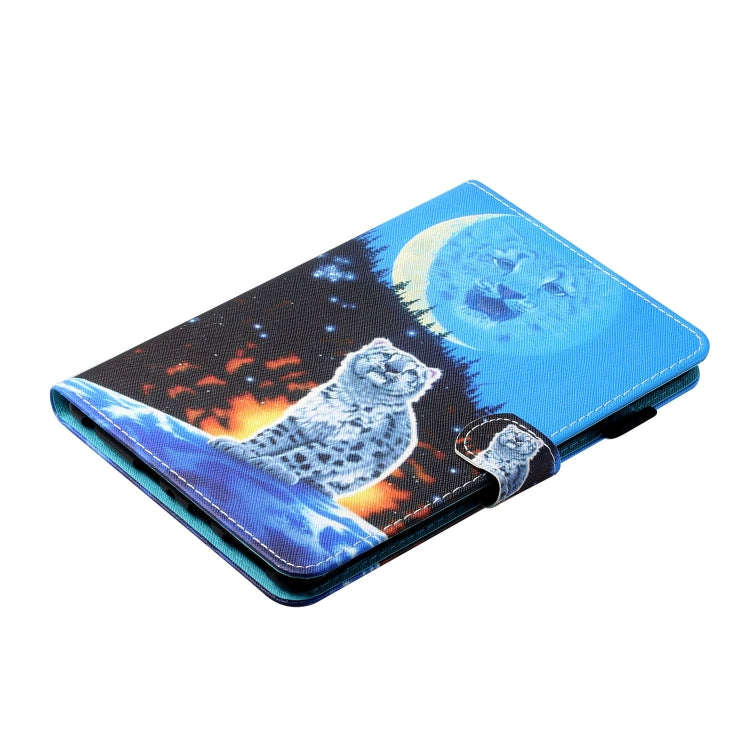 Sewing Thread Horizontal Painted Flat Leather Case with Pen Cover & Anti Skid Strip & Card Slot &...
