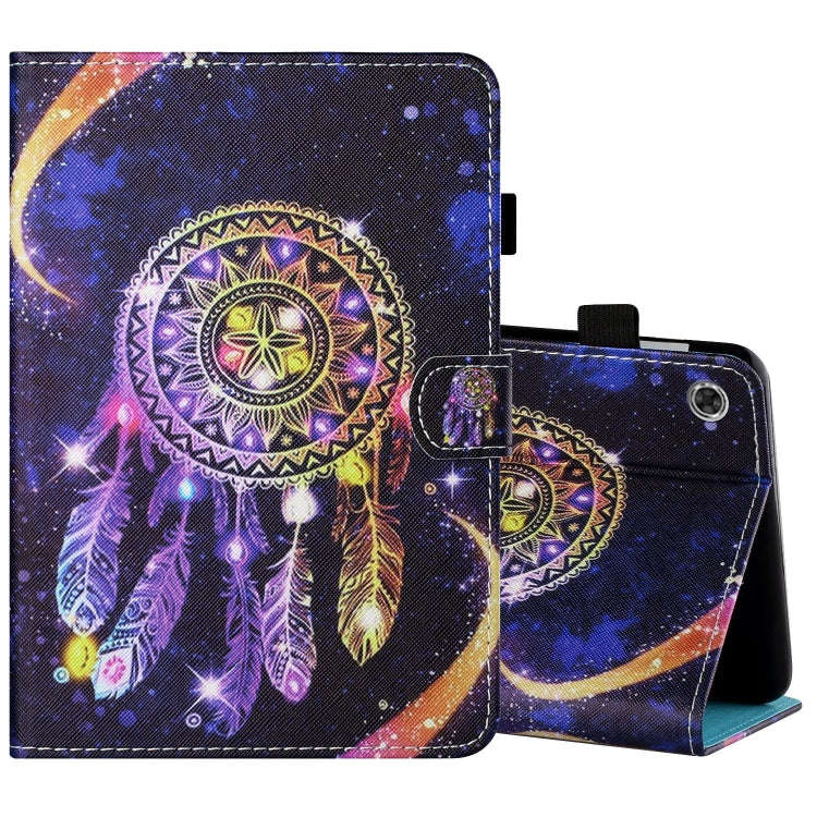 Sewing Thread Horizontal Painted Flat Leather Case with Pen Cover & Anti Skid Strip & Card Slot &...