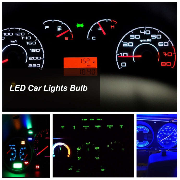 30 PCS T5 1LED SMD-5050 Car Modification LED Indicator Light Green Light, A3895