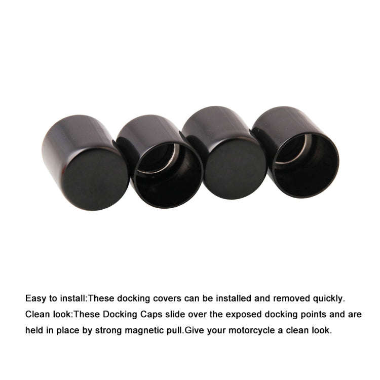 1 Pair Motorcycle Docking Hardware Point Cover Kit for Harley, MB-RLR002-BK