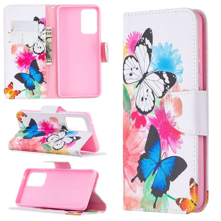 Colored Drawing Pattern Horizontal Flip Leather Case with Holder & Card Slots & Wallet, For Samsu...