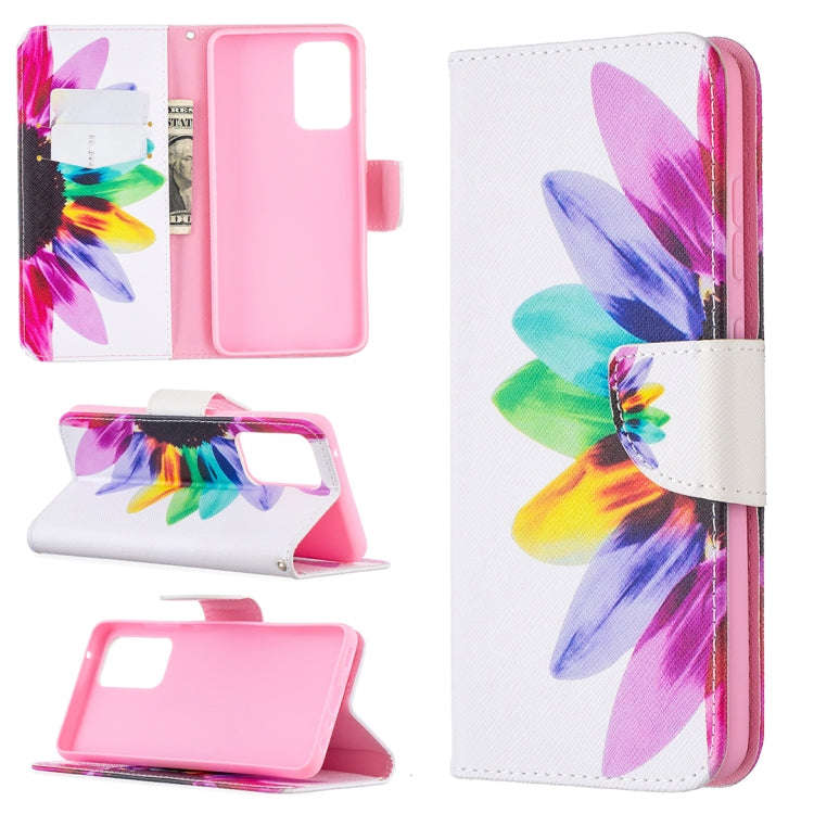 Colored Drawing Pattern Horizontal Flip Leather Case with Holder & Card Slots & Wallet, For Samsu...