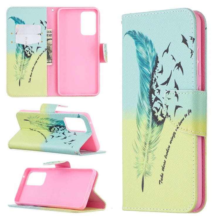 Colored Drawing Pattern Horizontal Flip Leather Case with Holder & Card Slots & Wallet, For Samsu...