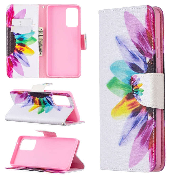 Colored Drawing Pattern Horizontal Flip Leather Case with Holder & Card Slots & Wallet, For Samsu...