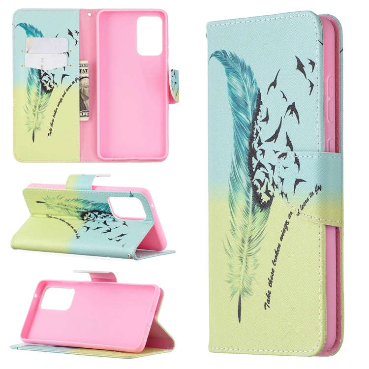 Colored Drawing Pattern Horizontal Flip Leather Case with Holder & Card Slots & Wallet, For Samsu...