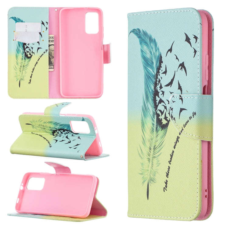 Colored Drawing Pattern Horizontal Flip Leather Case with Holder & Card Slots & Wallet, For Samsu...