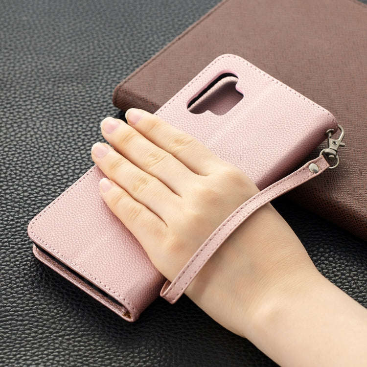Litchi Texture Pure Color Horizontal Flip PU Leather Case with Holder & Card Slots & Wallet & Lan...