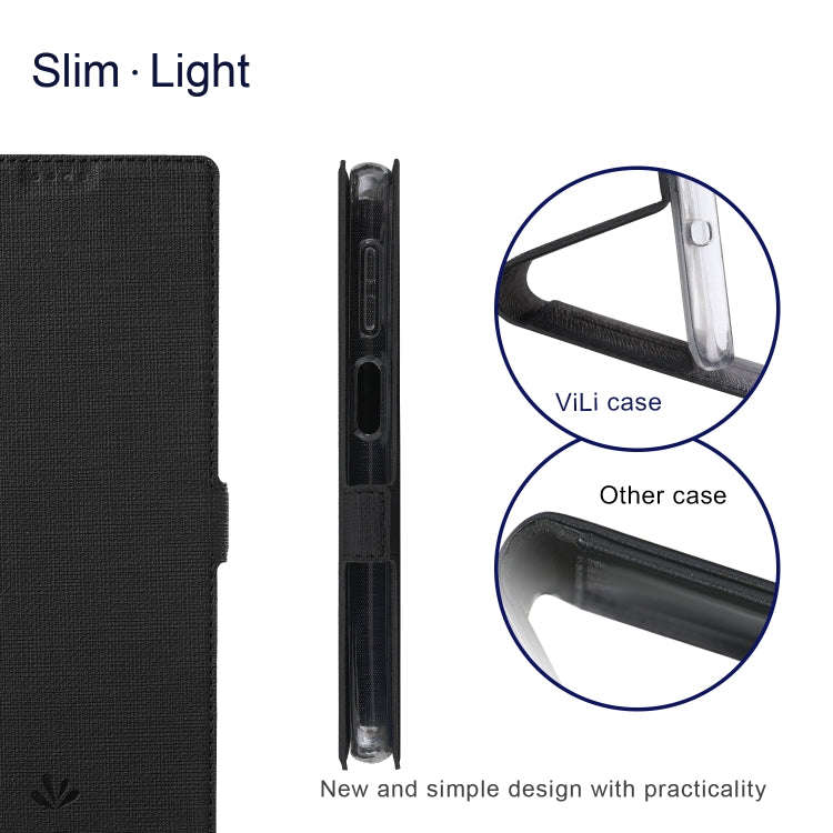 ViLi K Series Shockproof TPU + PU Leather Magnetic Buckle Horizontal Flip Case with Card Slots & ...