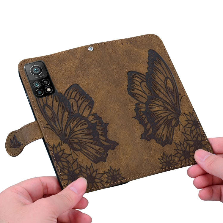 Retro Skin Feel Butterflies Embossing Horizontal Flip Leather Case with Holder & Card Slots & Wal...