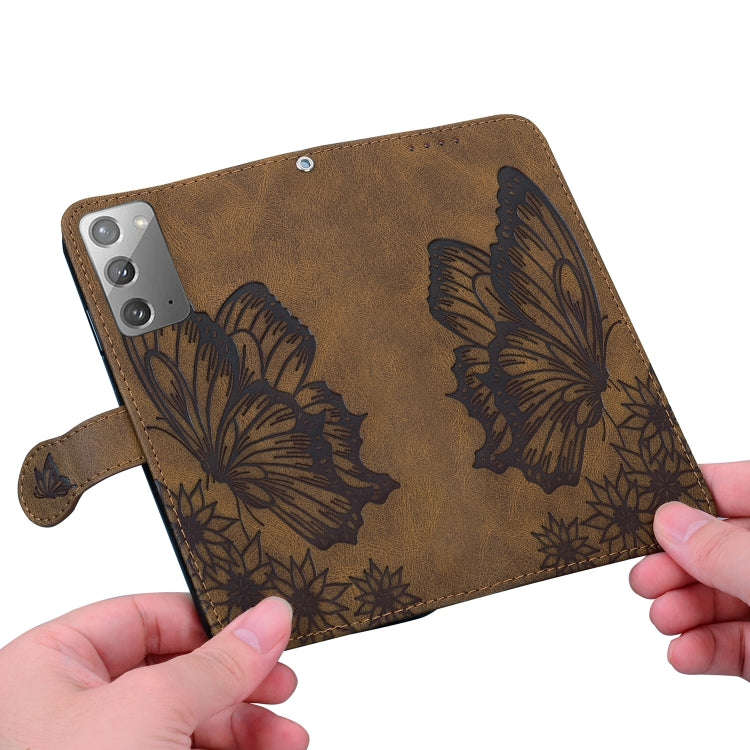 Retro Skin Feel Butterflies Embossing Horizontal Flip Leather Case with Holder & Card Slots & Wal...