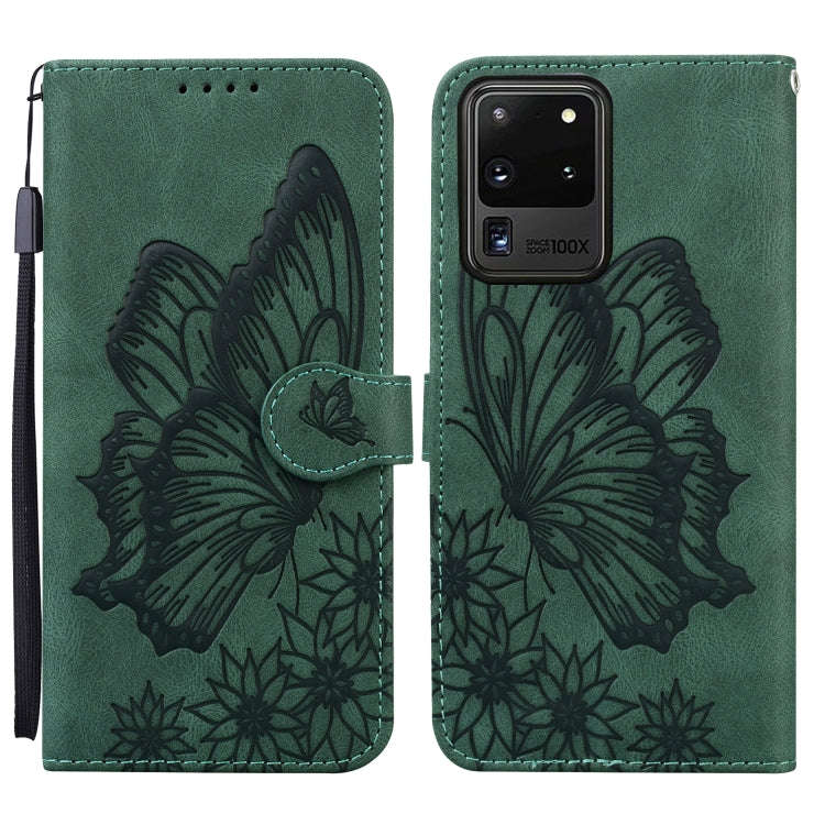 Retro Skin Feel Butterflies Embossing Horizontal Flip Leather Case with Holder & Card Slots & Wal...