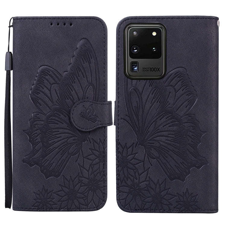 Retro Skin Feel Butterflies Embossing Horizontal Flip Leather Case with Holder & Card Slots & Wal...
