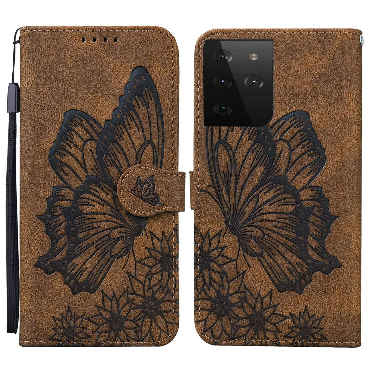 Retro Skin Feel Butterflies Embossing Horizontal Flip Leather Case with Holder & Card Slots & Wal...