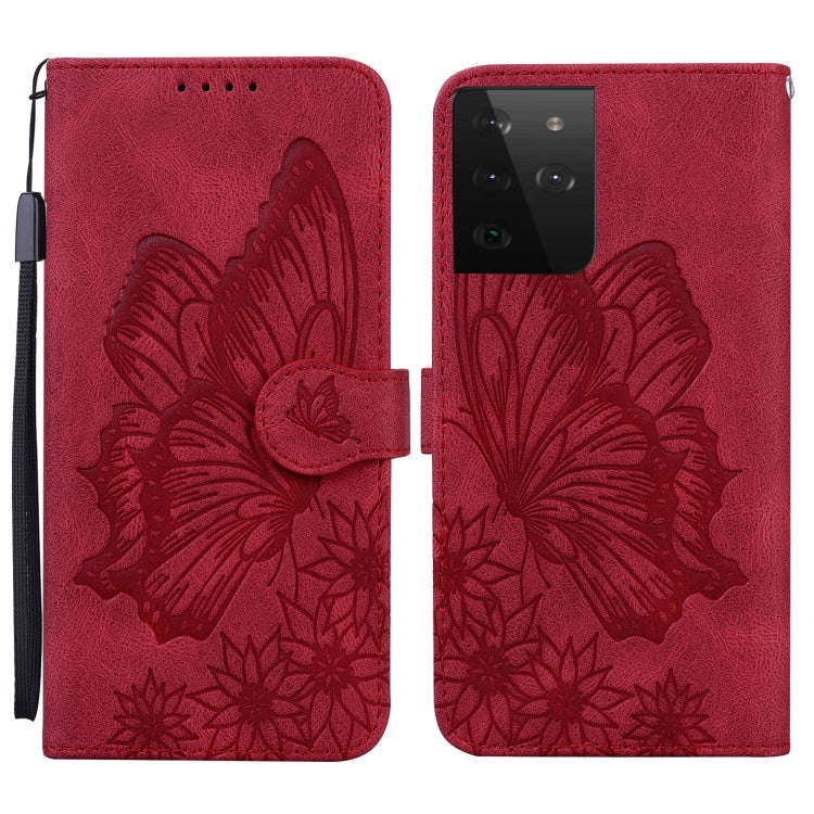 Retro Skin Feel Butterflies Embossing Horizontal Flip Leather Case with Holder & Card Slots & Wal...