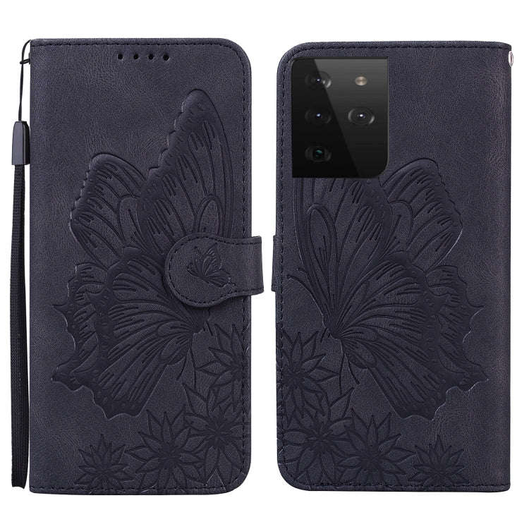 Retro Skin Feel Butterflies Embossing Horizontal Flip Leather Case with Holder & Card Slots & Wal...
