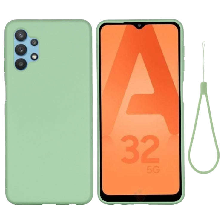 Pure Color Liquid Silicone Shockproof Full Coverage Case, For Samsung Galaxy A32 5G
