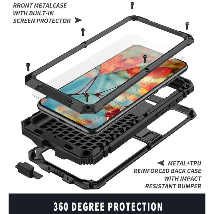 R-JUST Shockproof Waterproof Dust-proof Metal + Silicone Protective Case with Holder, For Samsung...