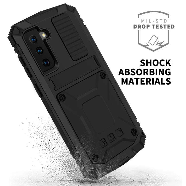 R-JUST Shockproof Waterproof Dust-proof Metal + Silicone Protective Case with Holder, For Samsung...