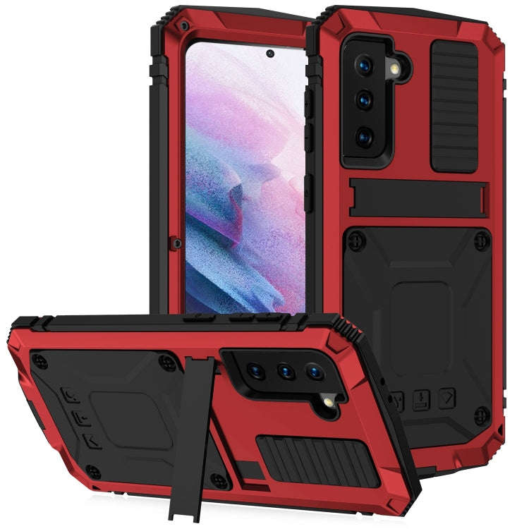 R-JUST Shockproof Waterproof Dust-proof Metal + Silicone Protective Case with Holder, For Samsung...