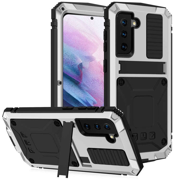 R-JUST Shockproof Waterproof Dust-proof Metal + Silicone Protective Case with Holder, For Samsung...