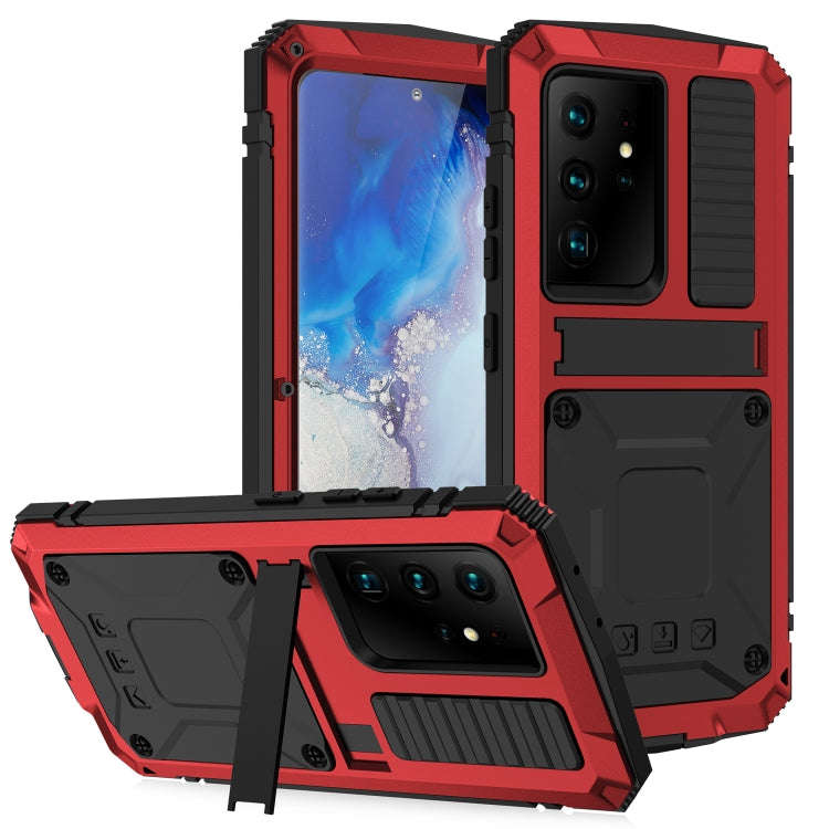 R-JUST Shockproof Waterproof Dust-proof Metal + Silicone Protective Case with Holder, For Samsung...