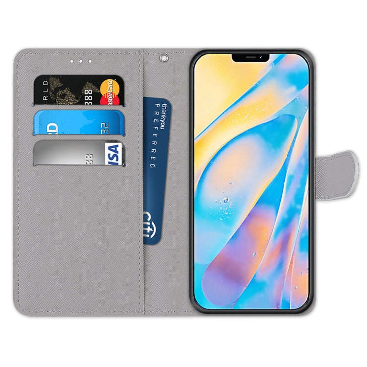 Coloured Drawing Cross Texture Horizontal Flip PU Leather Case with Holder & Card Slots & Wallet ...