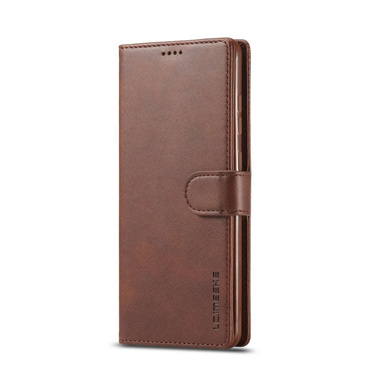 LC.IMEEKE Calf Texture Horizontal Flip Leather Case with Holder & Card Slots & Wallet, For Samsun...