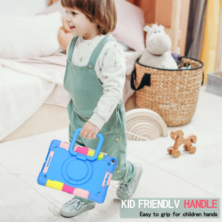 Contrast Color Shockproof Robot Silicone + PC Case with Wristband Holder, For iPad 10.2 2021 / 20...
