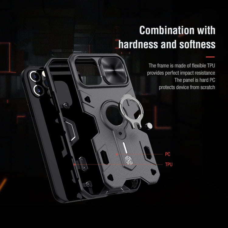 NILLKIN Shockproof CamShield Armor Protective Case with Invisible Ring Holder, For iPhone 12 Pro Max