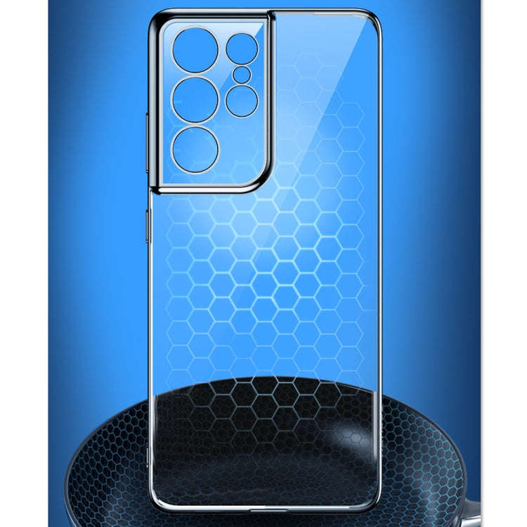 SULADA Shockproof Plating Silicone Transparent Protective Case, For Samsung Galaxy S21 Ultra 5G, ...