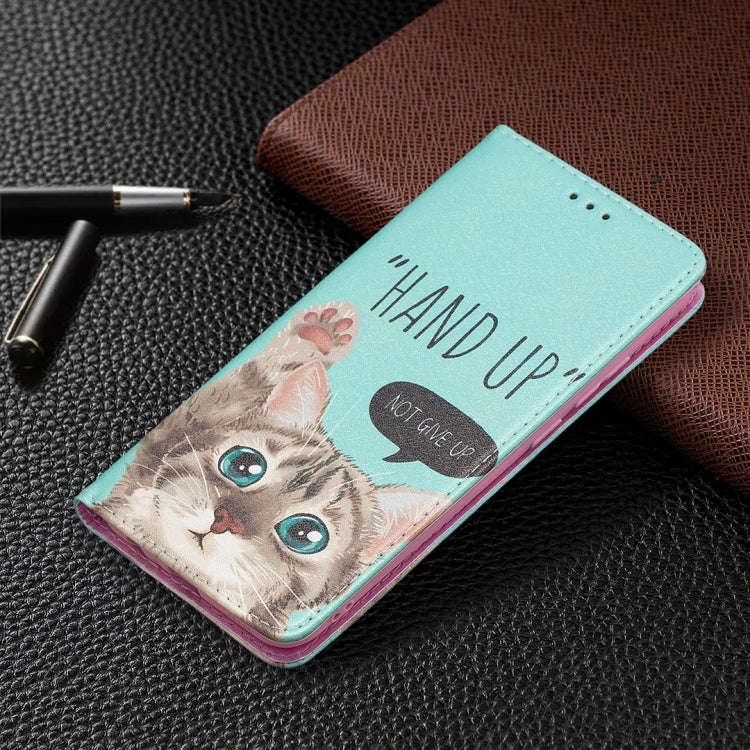 Colored Drawing Pattern Invisible Magnetic Horizontal Flip PU Leather Case with Holder & Card Slo...
