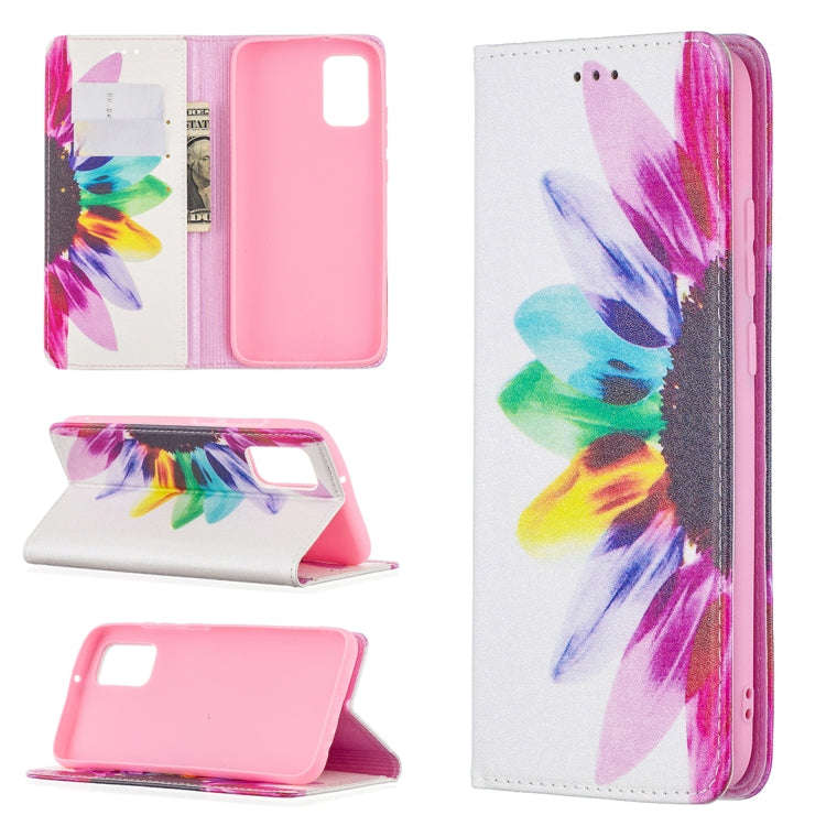 Colored Drawing Pattern Invisible Magnetic Horizontal Flip PU Leather Case with Holder & Card Slo...