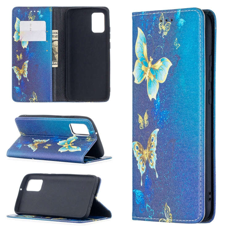 Colored Drawing Pattern Invisible Magnetic Horizontal Flip PU Leather Case with Holder & Card Slo...