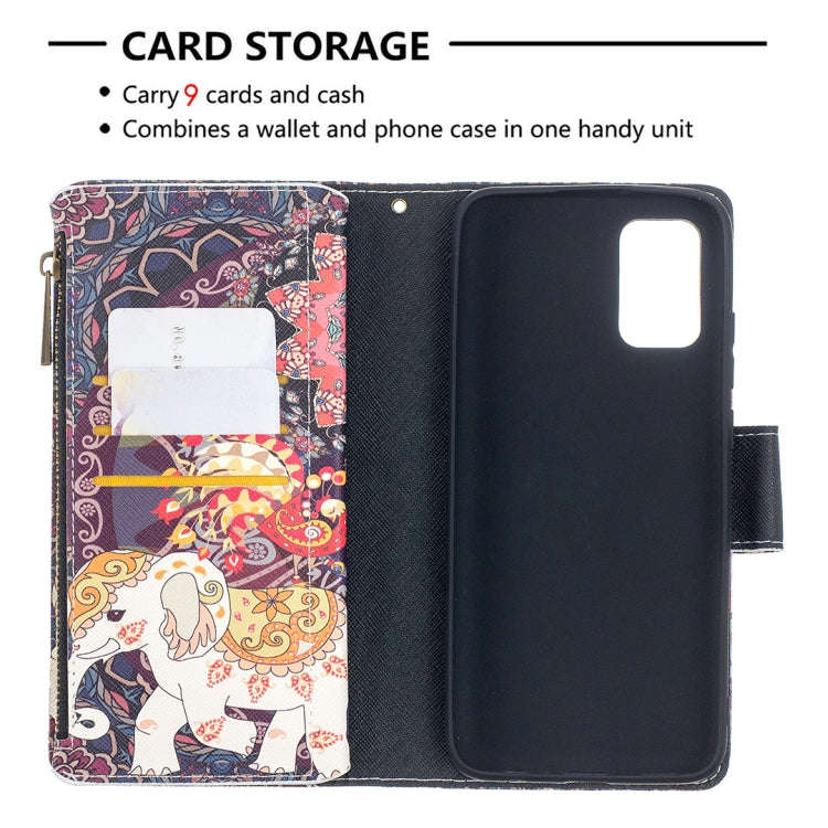 Colored Drawing Pattern Zipper Horizontal Flip Leather Case with Holder & Card Slots & Wallet, Fo...