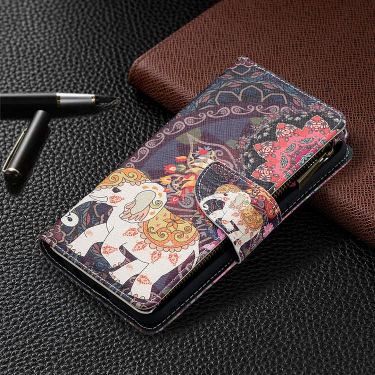 Colored Drawing Pattern Zipper Horizontal Flip Leather Case with Holder & Card Slots & Wallet, Fo...