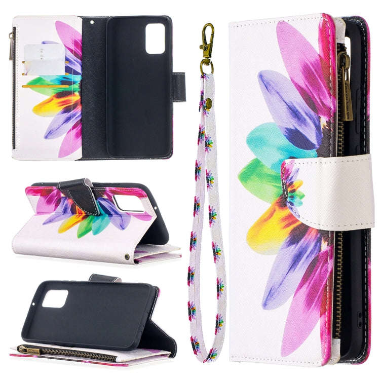 Colored Drawing Pattern Zipper Horizontal Flip Leather Case with Holder & Card Slots & Wallet, Fo...