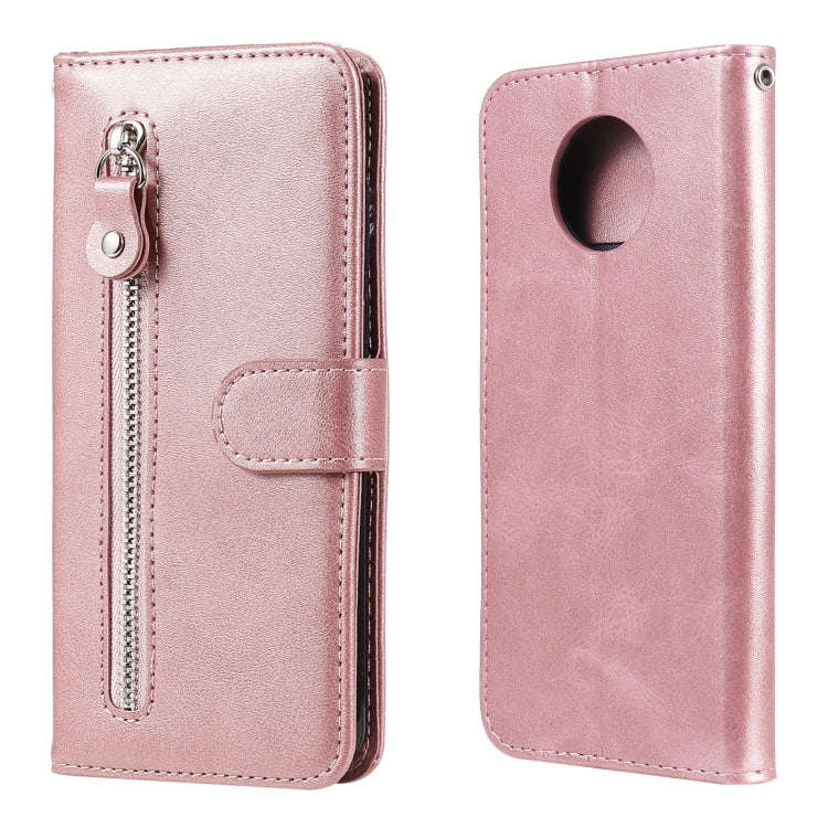 For Xiaomi Redmi Note 9 5G (CN Version) / Note 9T 5G Fashion Calf Texture Zipper Horizontal Flip ...