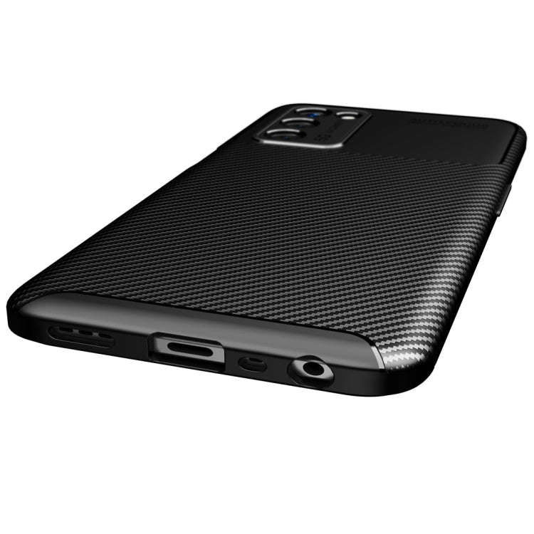Carbon Fiber Texture Shockproof TPU Case, For OPPO A55 5G