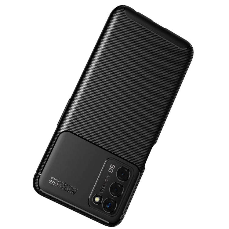 Carbon Fiber Texture Shockproof TPU Case, For OPPO A55 5G