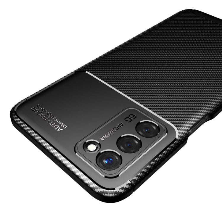 Carbon Fiber Texture Shockproof TPU Case, For OPPO A55 5G
