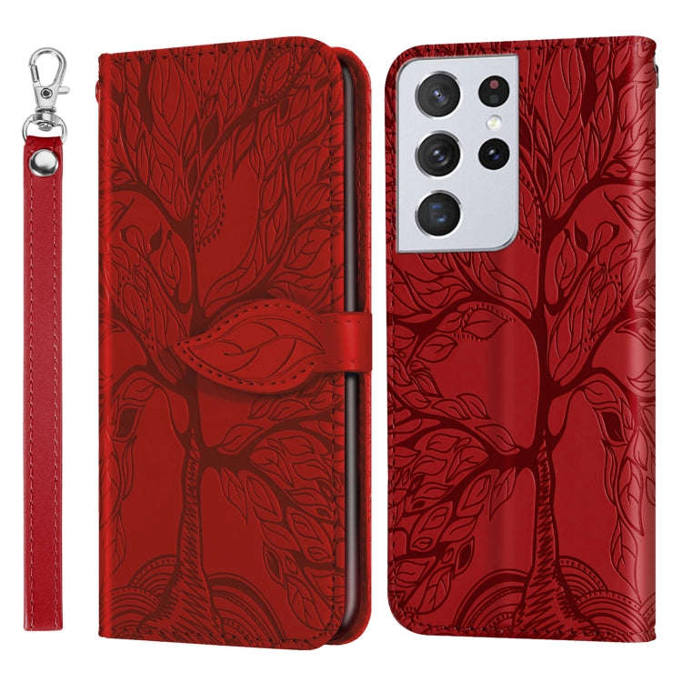 Life of Tree Embossing Pattern Horizontal Flip Leather Case with Holder & Card Slot & Wallet & Ph...