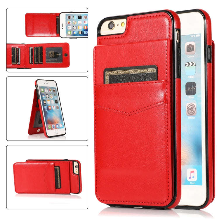 Solid Color PC + TPU Protective Case with Holder & Card Slots, For iPhone 6, For iPhone 6 Plus, F...