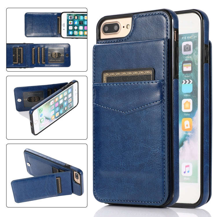 Solid Color PC + TPU Protective Case with Holder & Card Slots, For iPhone 6, For iPhone 6 Plus, F...