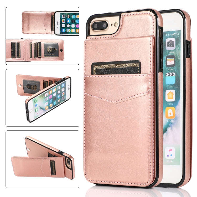 Solid Color PC + TPU Protective Case with Holder & Card Slots, For iPhone 6, For iPhone 6 Plus, F...