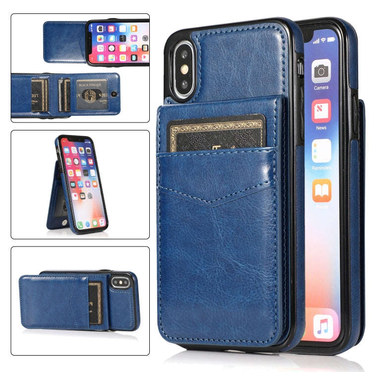 Solid Color PC + TPU Protective Case with Holder & Card Slots, For iPhone 6, For iPhone 6 Plus, F...