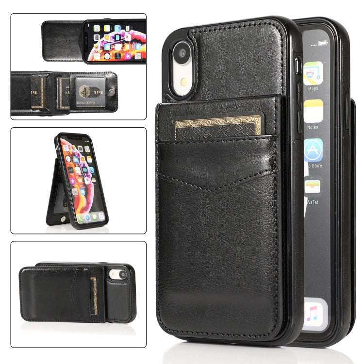 Solid Color PC + TPU Protective Case with Holder & Card Slots, For iPhone 6, For iPhone 6 Plus, F...