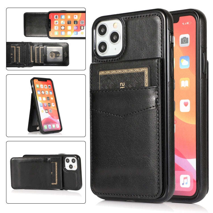 Solid Color PC + TPU Protective Case with Holder & Card Slots, For iPhone 11 Pro Max, For iPhone ...