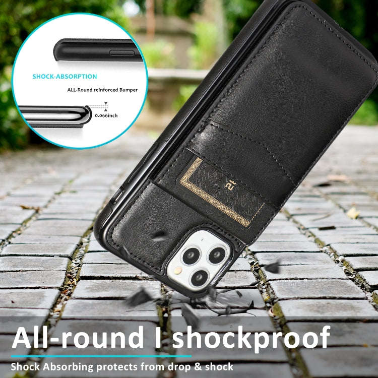 Solid Color PC + TPU Protective Case with Holder & Card Slots, For iPhone 11 Pro Max, For iPhone ...
